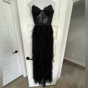 X Revolve For Love and Lemons Bustier Gown in Black